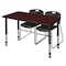 Regency Tables > Height Adjustable > Rectangular Table & Chair Sets, 48 W, 30 L, 23-34 H, Mahogany MT4830MHAPBK44BK - alternate 1
